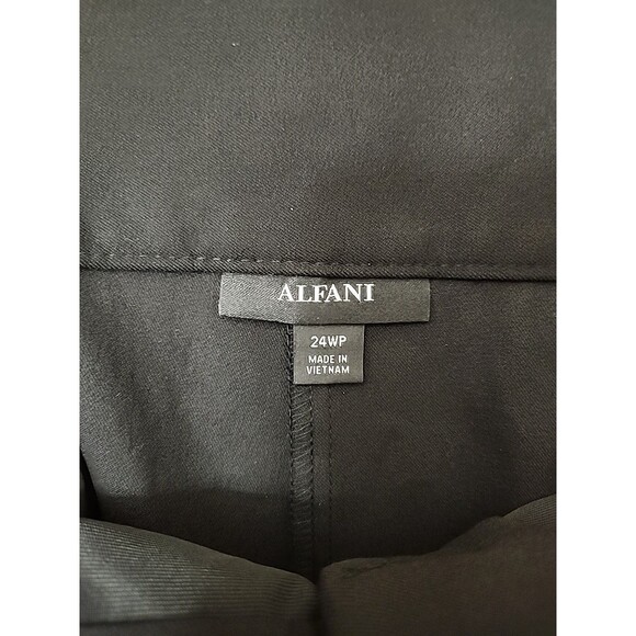 Alfani Tummy-Control Slim Dress Pants Womens 24W Petite Black Stretch Career NEW - Picture 6 of 8